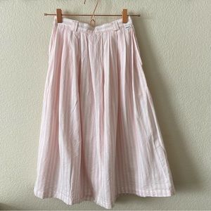 NWT Vintage Georges Marciano for Guess A-Line Pink & White Stripes Skirt Size 14
